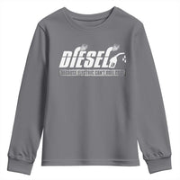 Diesel Because Electric Cars Can't Roll Coal Truck Youth Sweatshirt Trucker Mechanic Graphic