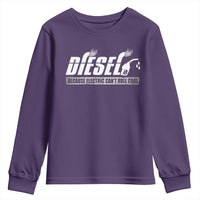 Diesel Because Electric Cars Can't Roll Coal Truck Youth Sweatshirt Trucker Mechanic Graphic