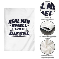 Real Men Smell Like Diesel Truck Mechanic Humor Garden Flag