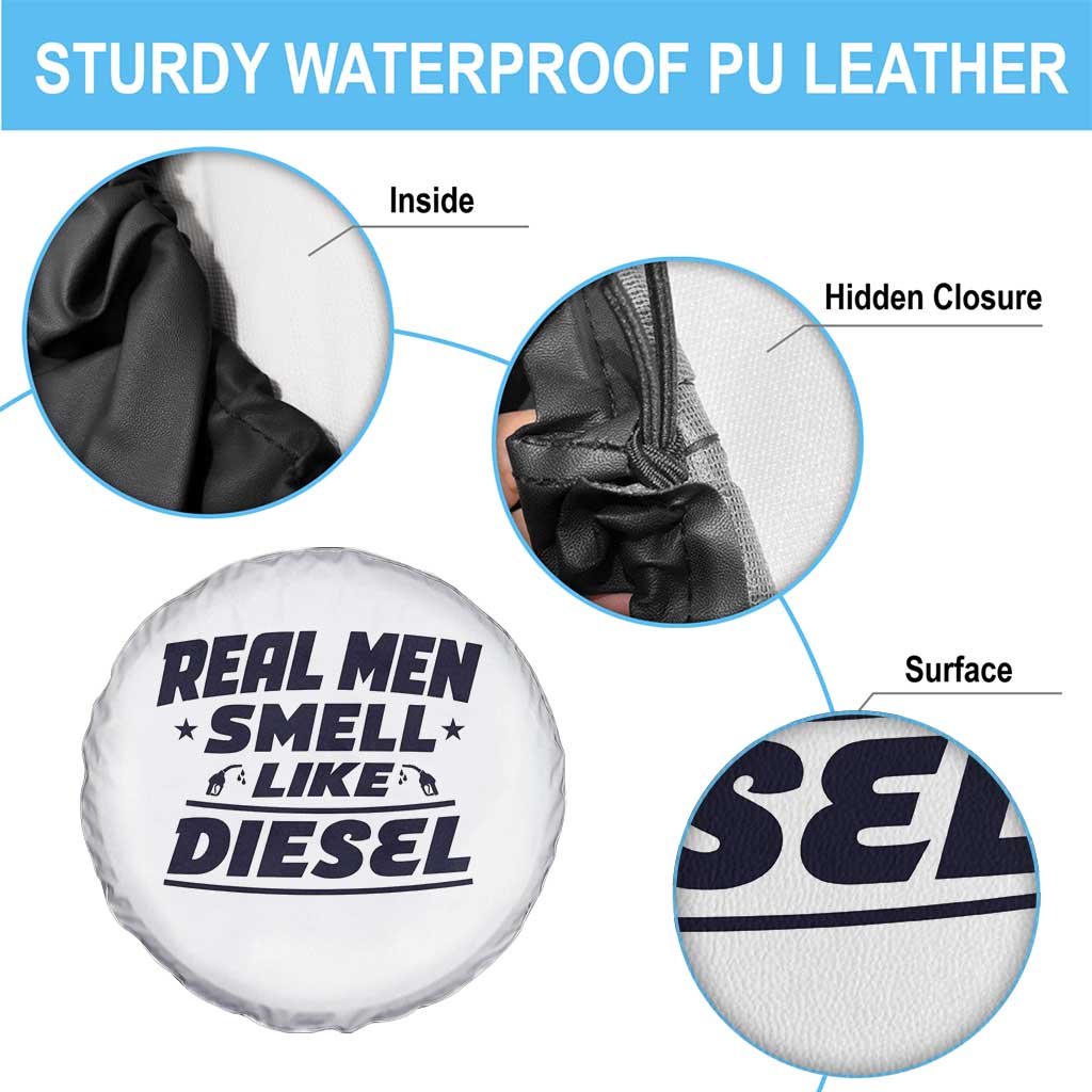 Real Men Smell Like Diesel Truck Mechanic Humor Spare Tire Cover