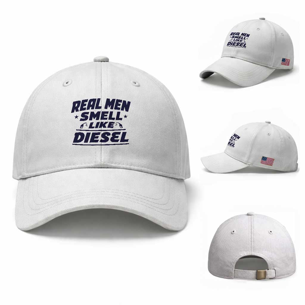 Real Men Smell Like Diesel Truck Mechanic Humor Baseball Cap