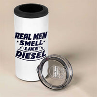 Real Men Smell Like Diesel Truck Mechanic Humor 4 in 1 Can Cooler Tumbler