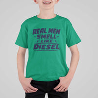 Real Men Smell Like Diesel Truck Mechanic Humor T Shirt For Kid