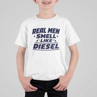 Real Men Smell Like Diesel Truck Mechanic Humor T Shirt For Kid