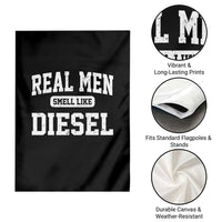 Funny Truck Mechanic Garden Flag Real Men Smell Like Diesel