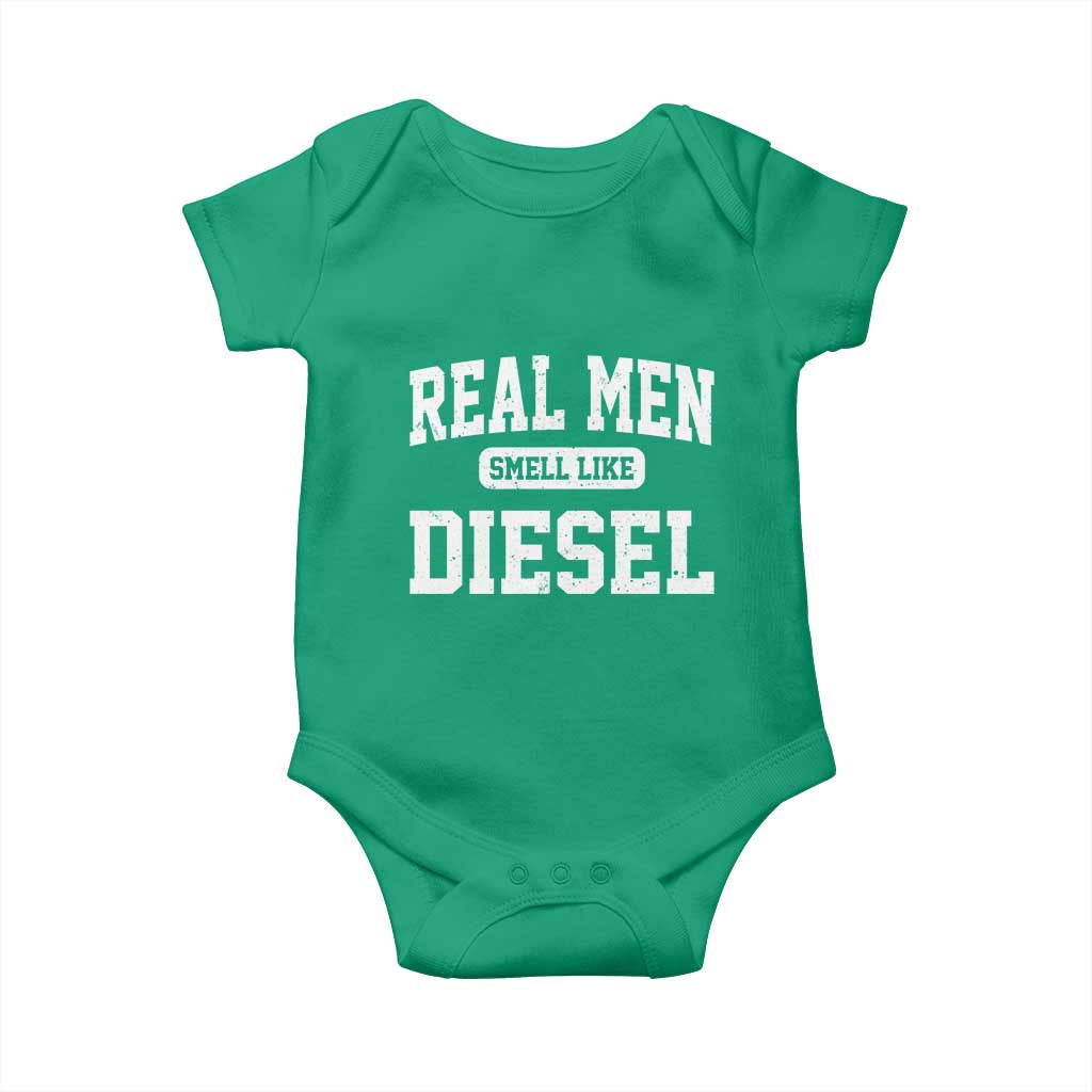 Funny Truck Mechanic Baby Onesie Real Men Smell Like Diesel