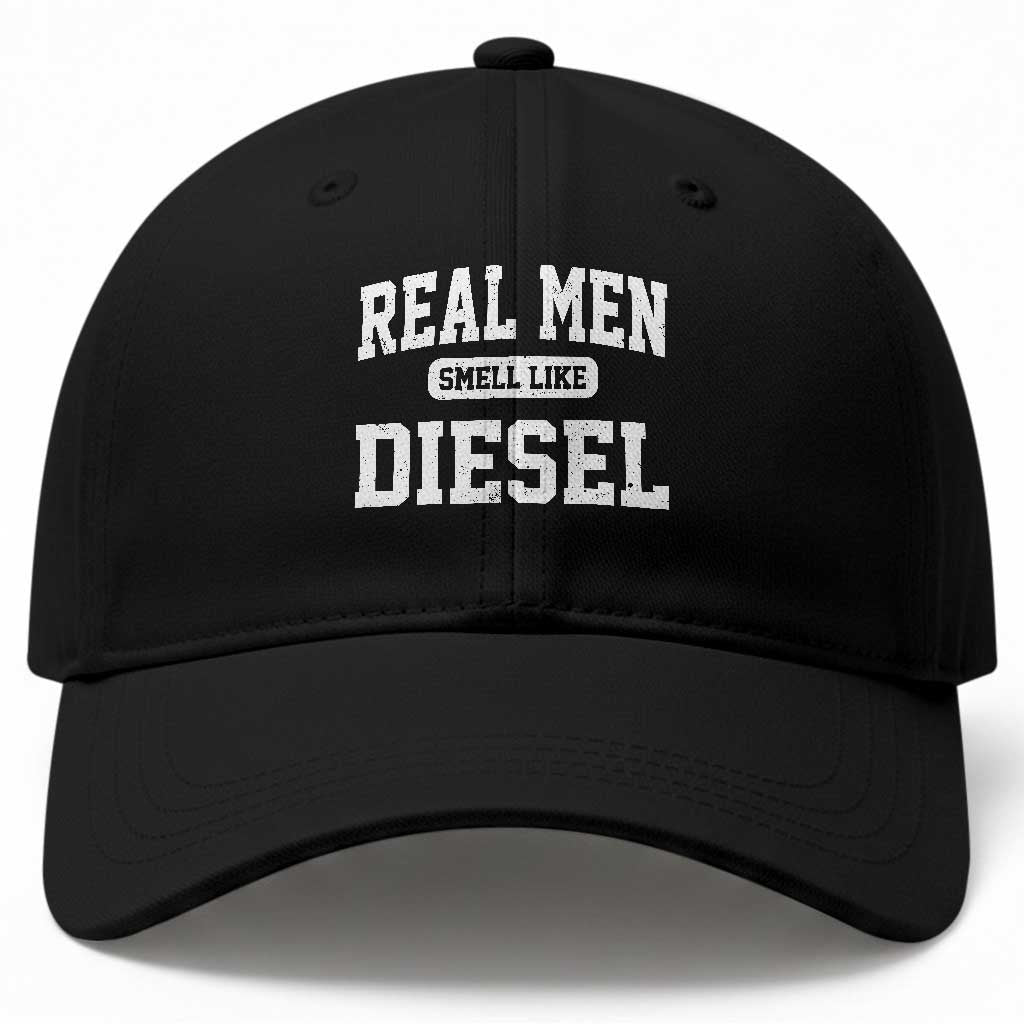 Funny Truck Mechanic Baseball Cap Real Men Smell Like Diesel