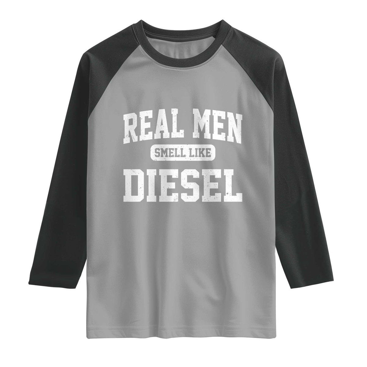 Funny Truck Mechanic Raglan Shirt Real Men Smell Like Diesel