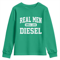 Funny Truck Mechanic Youth Sweatshirt Real Men Smell Like Diesel