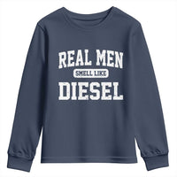 Funny Truck Mechanic Youth Sweatshirt Real Men Smell Like Diesel