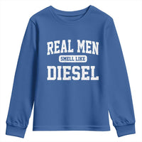 Funny Truck Mechanic Youth Sweatshirt Real Men Smell Like Diesel