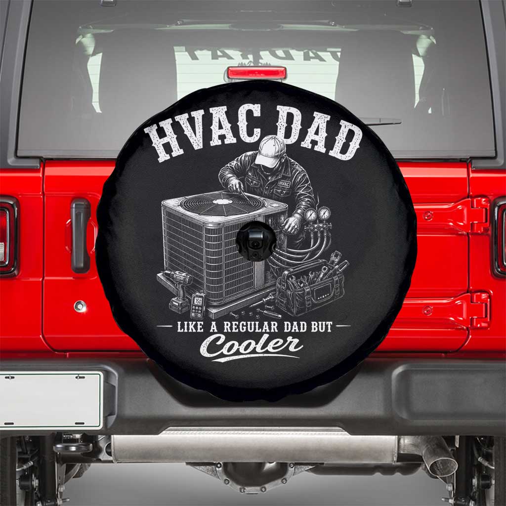 HVAC Dad Spare Tire Cover Funny Technician Fathers Day Graphic