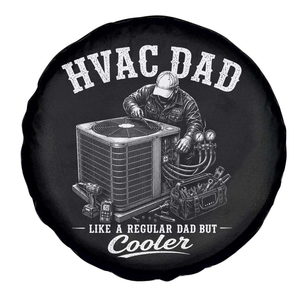 HVAC Dad Spare Tire Cover Funny Technician Fathers Day Graphic