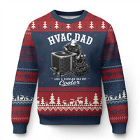 HVAC Dad Ugly Christmas Sweater Funny Technician Fathers Day Graphic