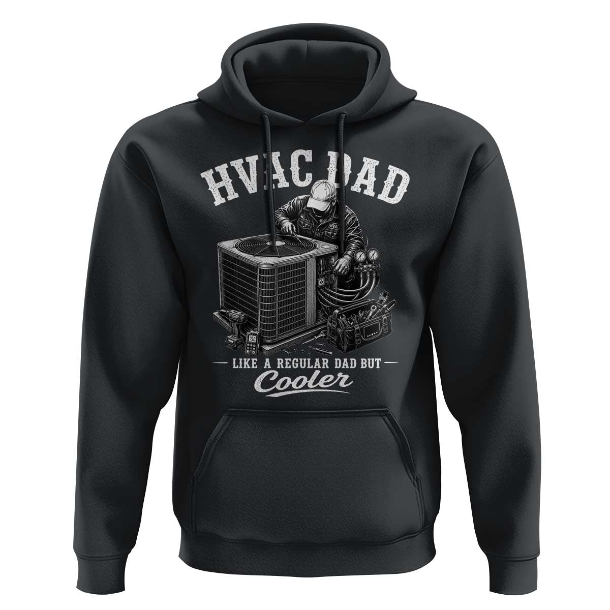 HVAC Dad Hoodie Funny Technician Fathers Day Graphic