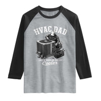 HVAC Dad Raglan Shirt Funny Technician Fathers Day Graphic