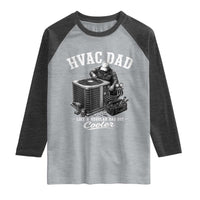 HVAC Dad Raglan Shirt Funny Technician Fathers Day Graphic