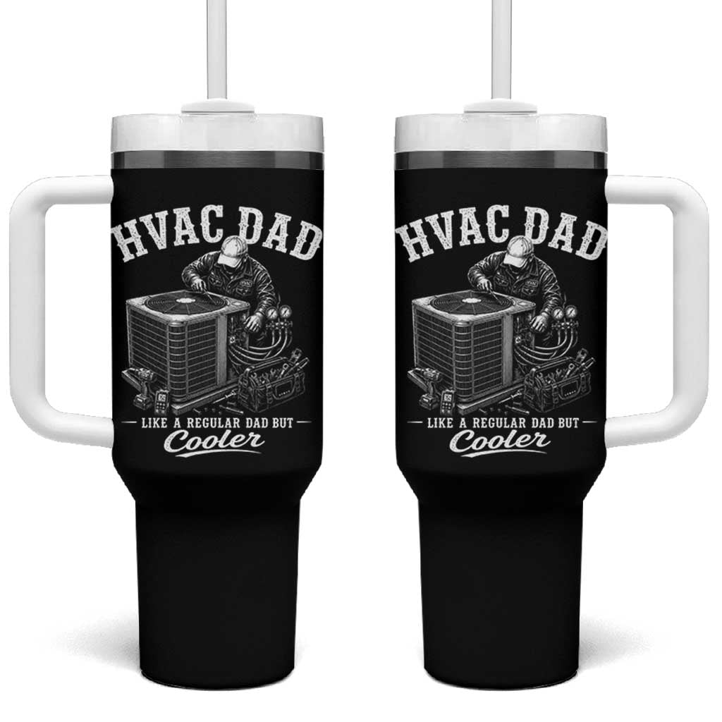 HVAC Dad Tumbler With Handle Funny Technician Fathers Day Graphic