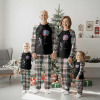 Well Shit Skeleton Detached Arm Plaid Pajama Set Gothic Halloween Flying Balloons Graphic
