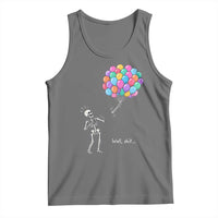 Well Shit Skeleton Detached Arm Tank Top Gothic Halloween Flying Balloons Graphic