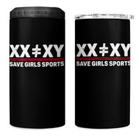 XX Does Not Equal XY Save Girls Sports 4 in 1 Can Cooler Tumbler
