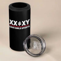 XX Does Not Equal XY Save Girls Sports 4 in 1 Can Cooler Tumbler