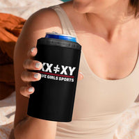 XX Does Not Equal XY Save Girls Sports 4 in 1 Can Cooler Tumbler