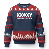 XX Does Not Equal XY Save Girls Sports Ugly Christmas Sweater
