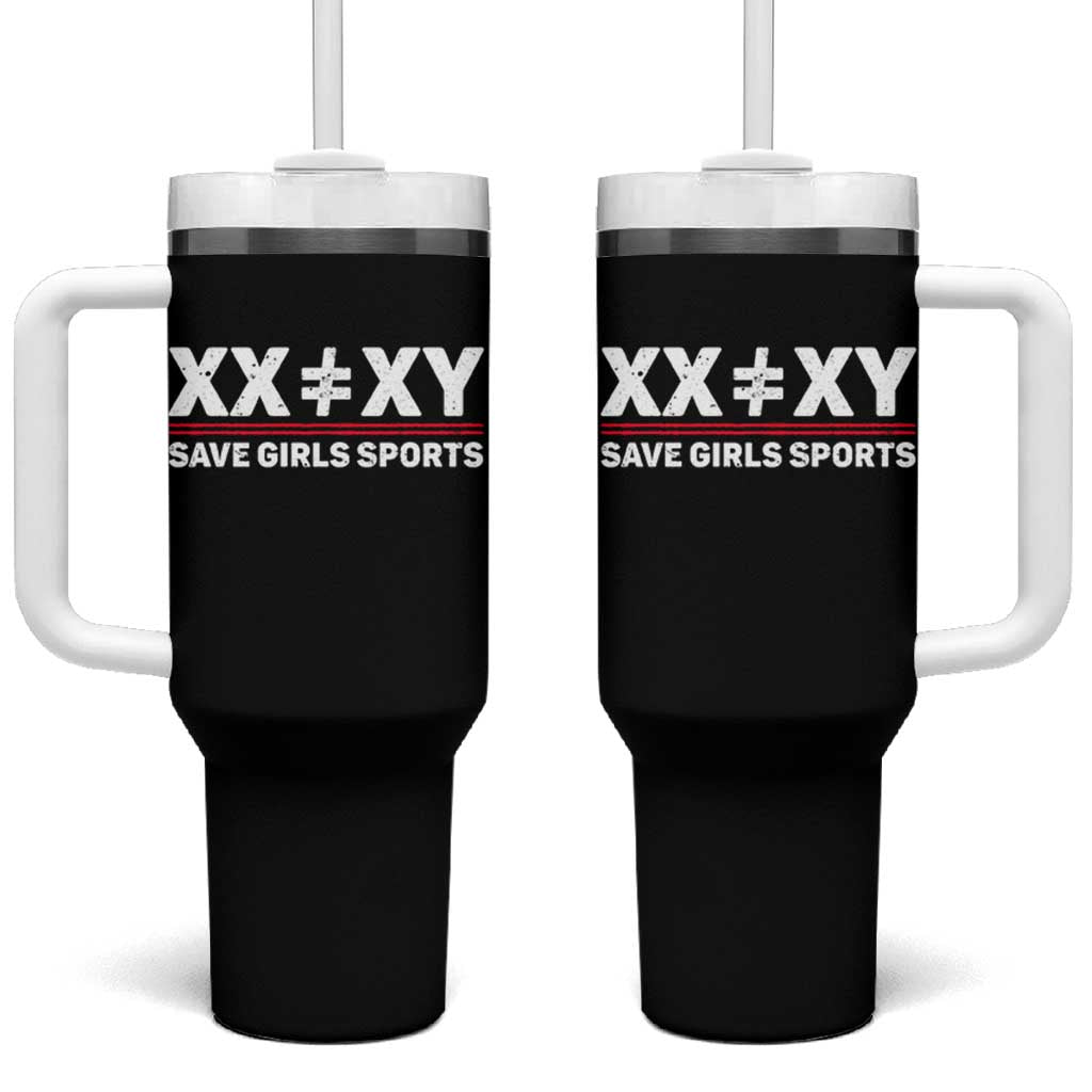 XX Does Not Equal XY Save Girls Sports Tumbler With Handle