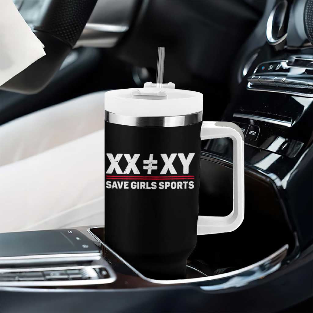XX Does Not Equal XY Save Girls Sports Tumbler With Handle