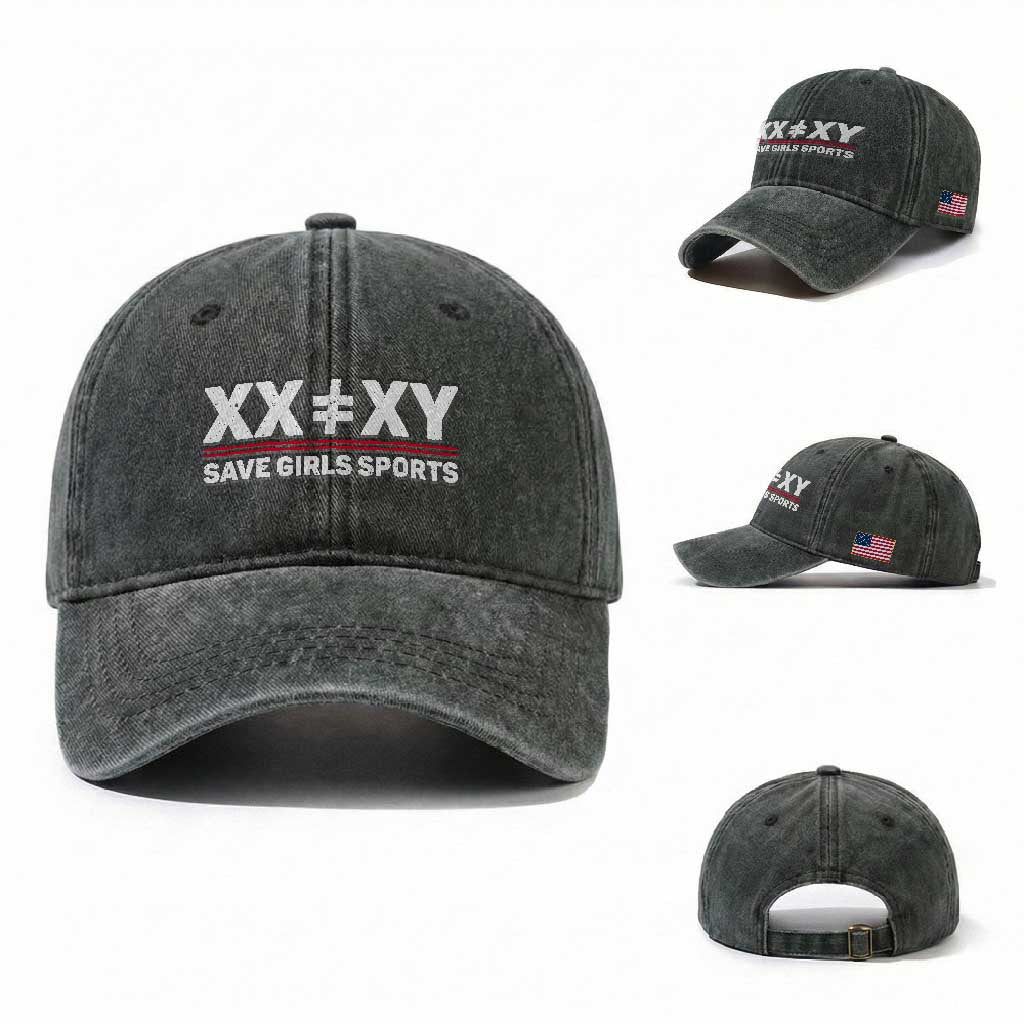 XX Does Not Equal XY Save Girls Sports Washed Cotton Baseball Cap