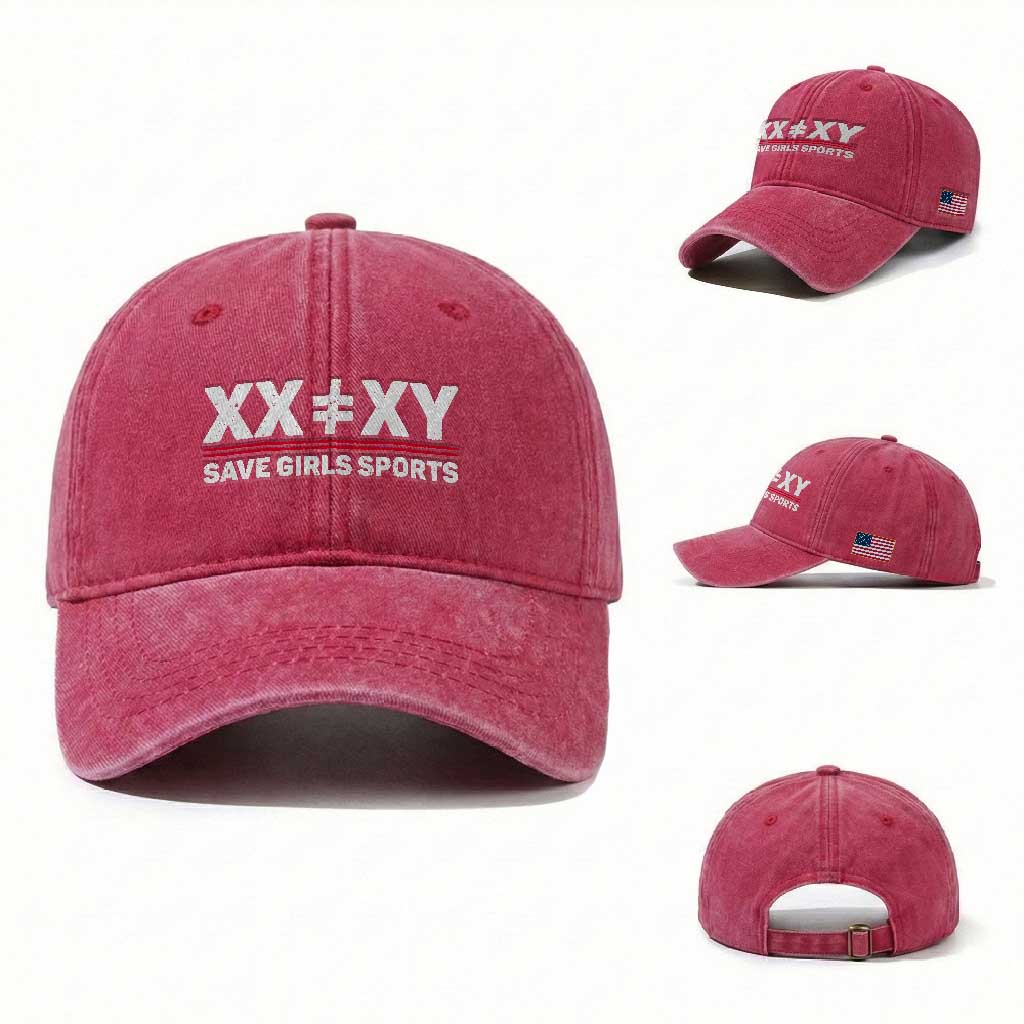 XX Does Not Equal XY Save Girls Sports Washed Cotton Baseball Cap