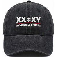 XX Does Not Equal XY Save Girls Sports Washed Cotton Baseball Cap