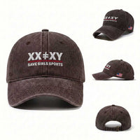 XX Does Not Equal XY Save Girls Sports Washed Cotton Baseball Cap