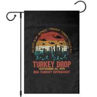 WKRP Turkey Drop Garden Flag Funny Thanksgiving Day First Annual WKRP - Wonder Print Shop