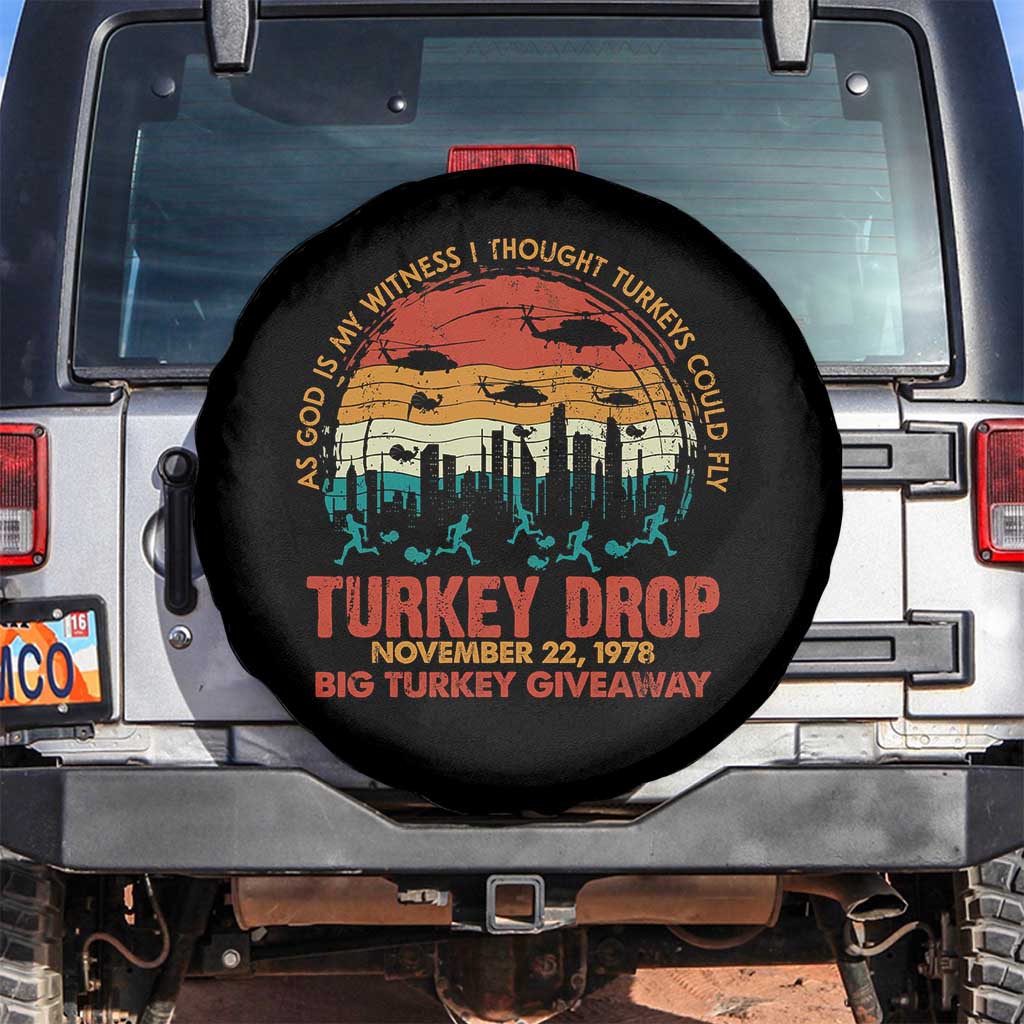 WKRP Turkey Drop Spare Tire Cover Funny Thanksgiving Day First Annual WKRP - Wonder Print Shop