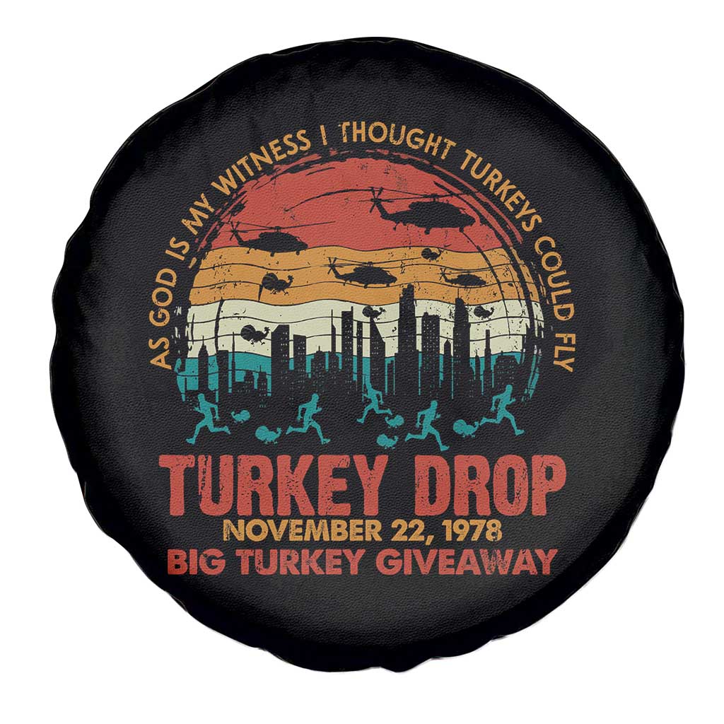 WKRP Turkey Drop Spare Tire Cover Funny Thanksgiving Day First Annual WKRP - Wonder Print Shop