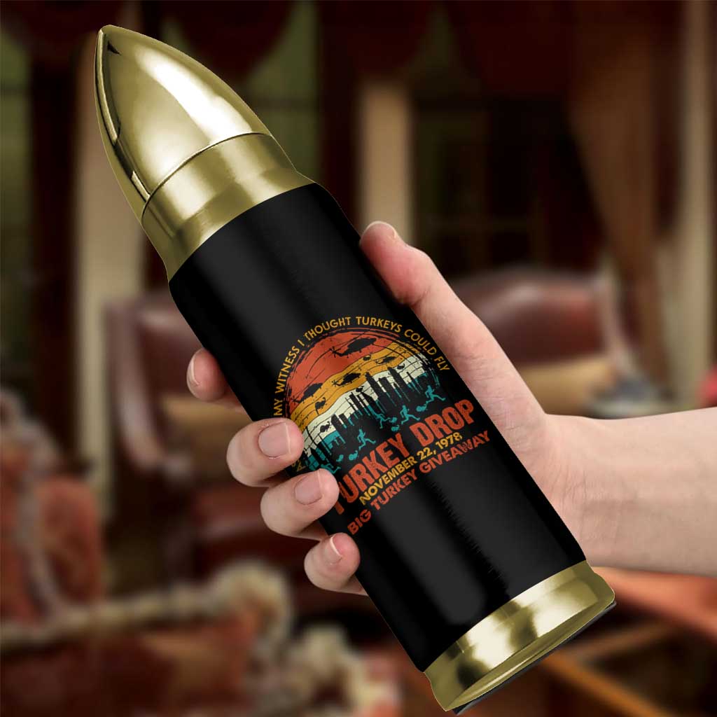 WKRP Turkey Drop Bullet Tumbler Funny Thanksgiving Day First Annual WKRP - Wonder Print Shop