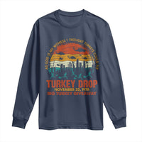 WKRP Turkey Drop Long Sleeve Shirt Funny Thanksgiving Day First Annual WKRP - Wonder Print Shop