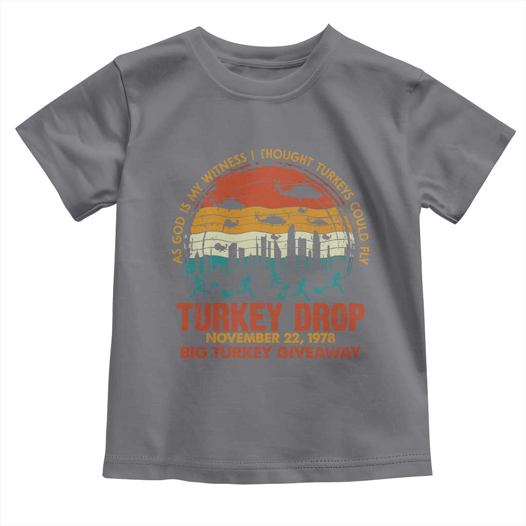 WKRP Turkey Drop Toddler T Shirt Funny Thanksgiving Day First Annual WKRP - Wonder Print Shop