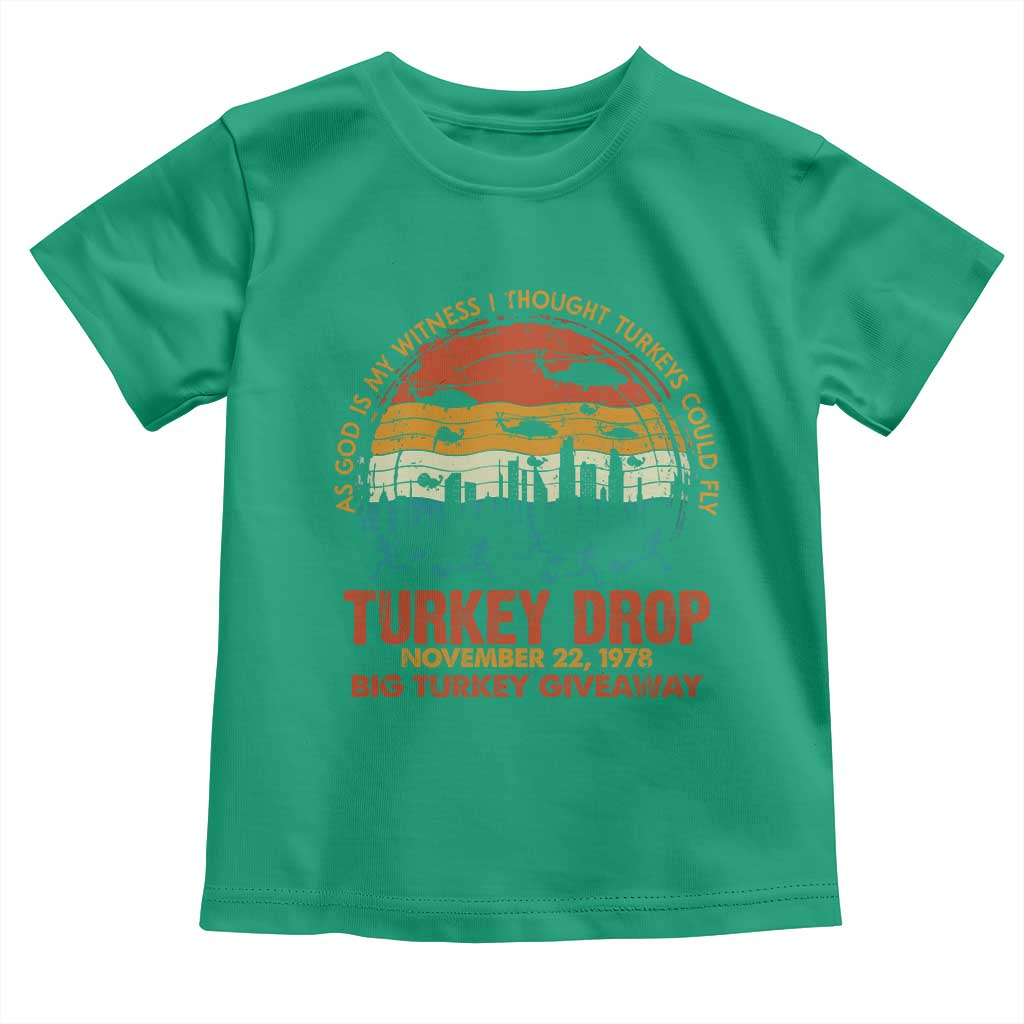 WKRP Turkey Drop Toddler T Shirt Funny Thanksgiving Day First Annual WKRP - Wonder Print Shop
