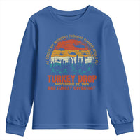 WKRP Turkey Drop Youth Sweatshirt Funny Thanksgiving Day First Annual WKRP - Wonder Print Shop