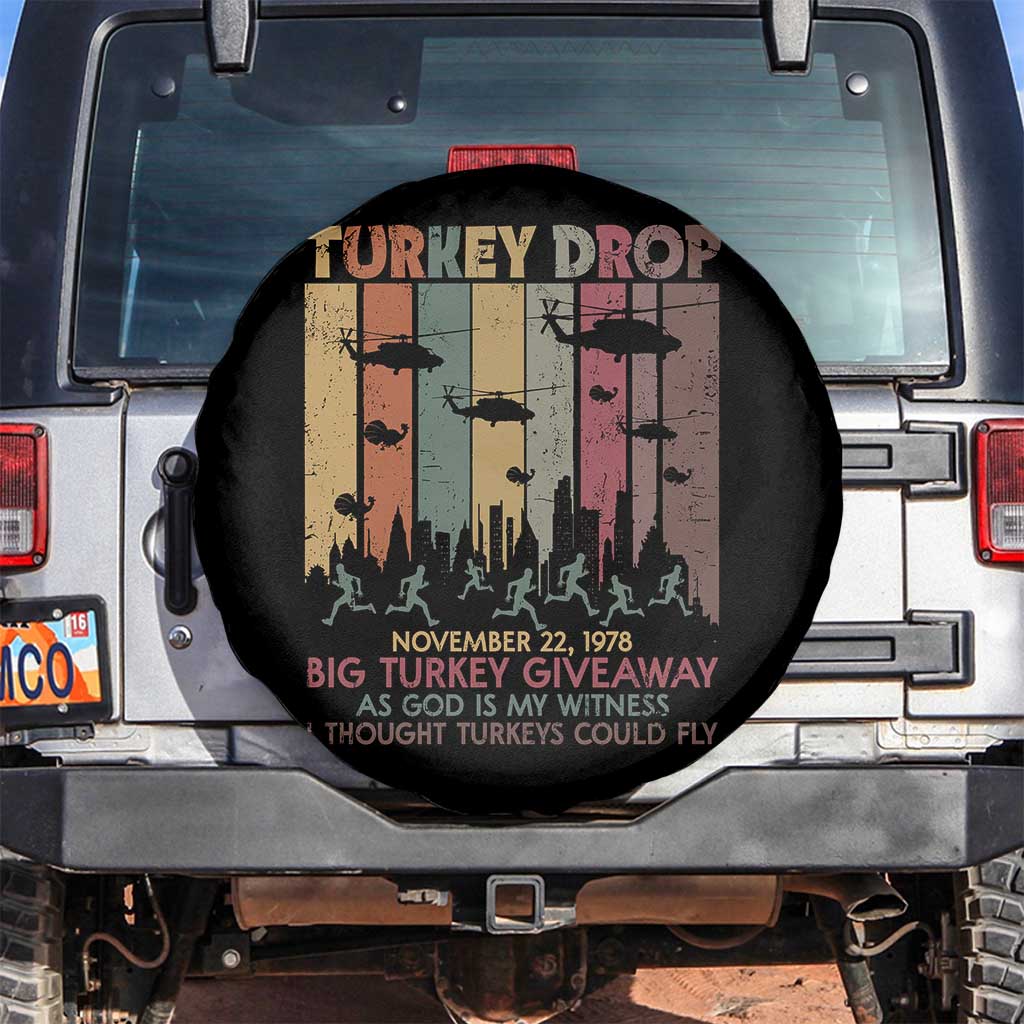 WKRP Turkey Drop Spare Tire Cover Retro First Annual WKRP Funny Thanksgiving Day - Wonder Print Shop