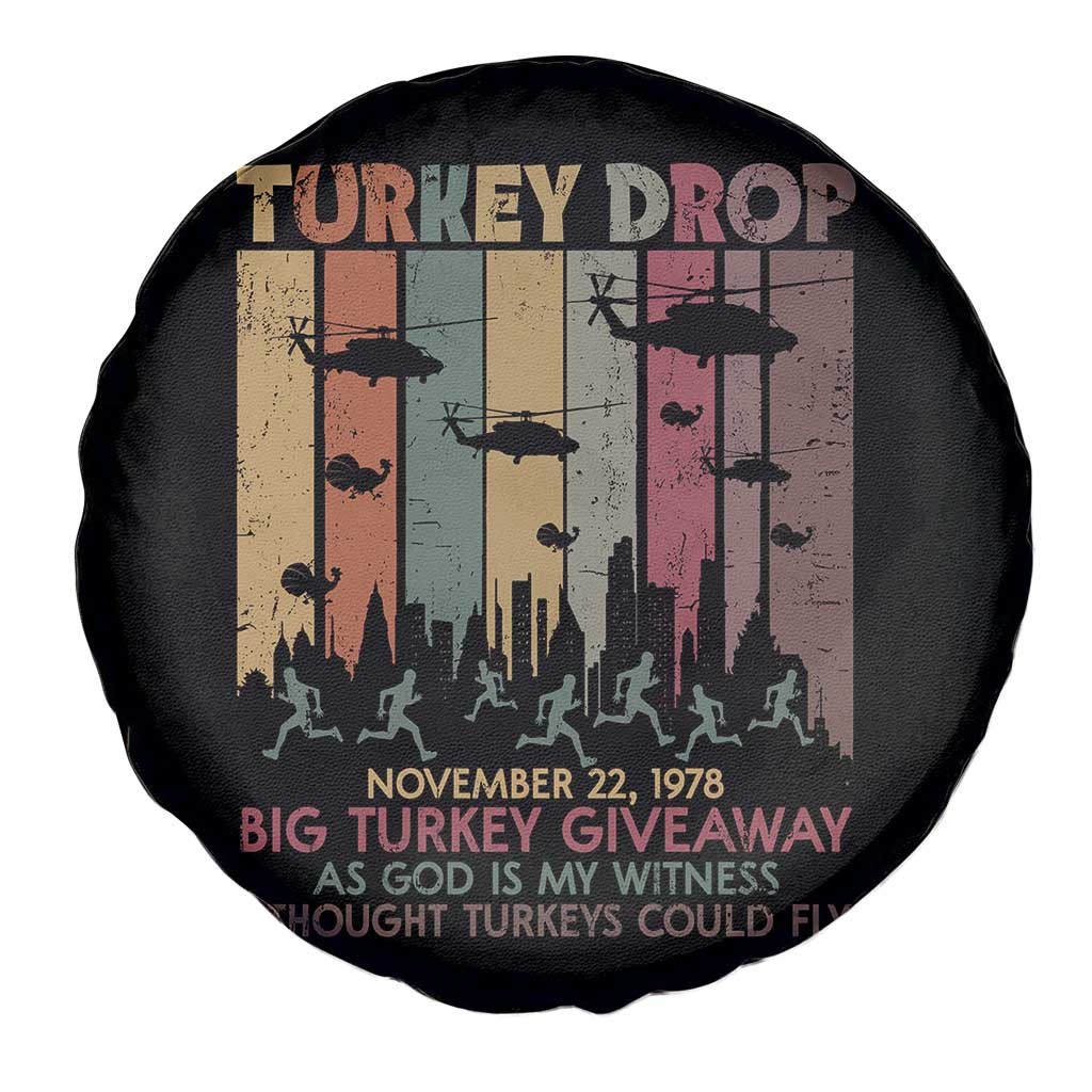 WKRP Turkey Drop Spare Tire Cover Retro First Annual WKRP Funny Thanksgiving Day - Wonder Print Shop