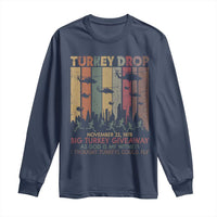 WKRP Turkey Drop Long Sleeve Shirt Retro First Annual WKRP Funny Thanksgiving Day - Wonder Print Shop
