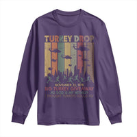 WKRP Turkey Drop Long Sleeve Shirt Retro First Annual WKRP Funny Thanksgiving Day - Wonder Print Shop