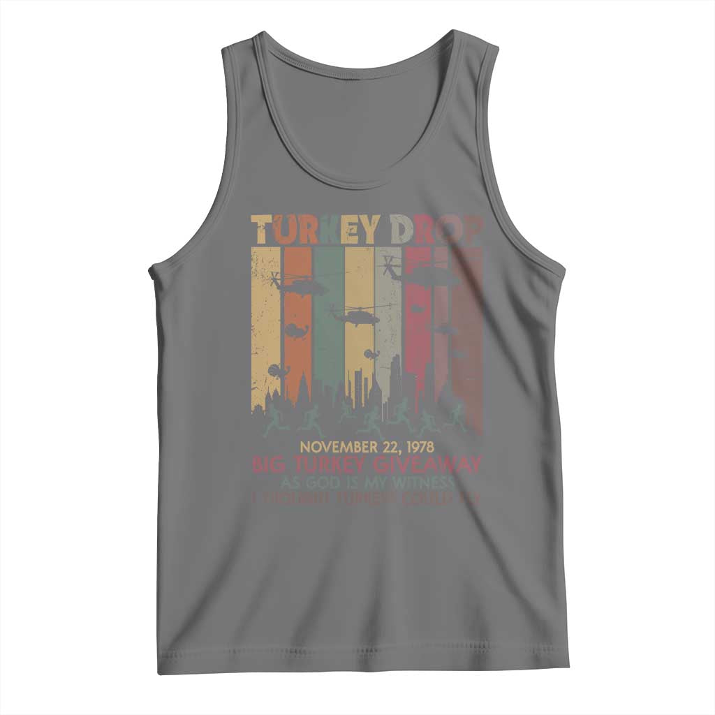 WKRP Turkey Drop Tank Top Retro First Annual WKRP Funny Thanksgiving Day - Wonder Print Shop