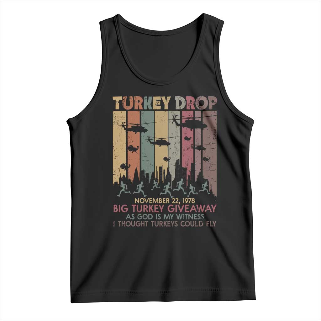 WKRP Turkey Drop Tank Top Retro First Annual WKRP Funny Thanksgiving Day - Wonder Print Shop