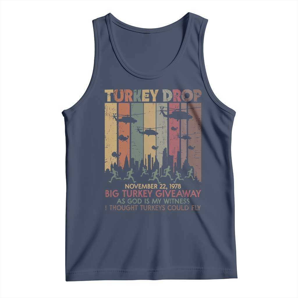 WKRP Turkey Drop Tank Top Retro First Annual WKRP Funny Thanksgiving Day - Wonder Print Shop