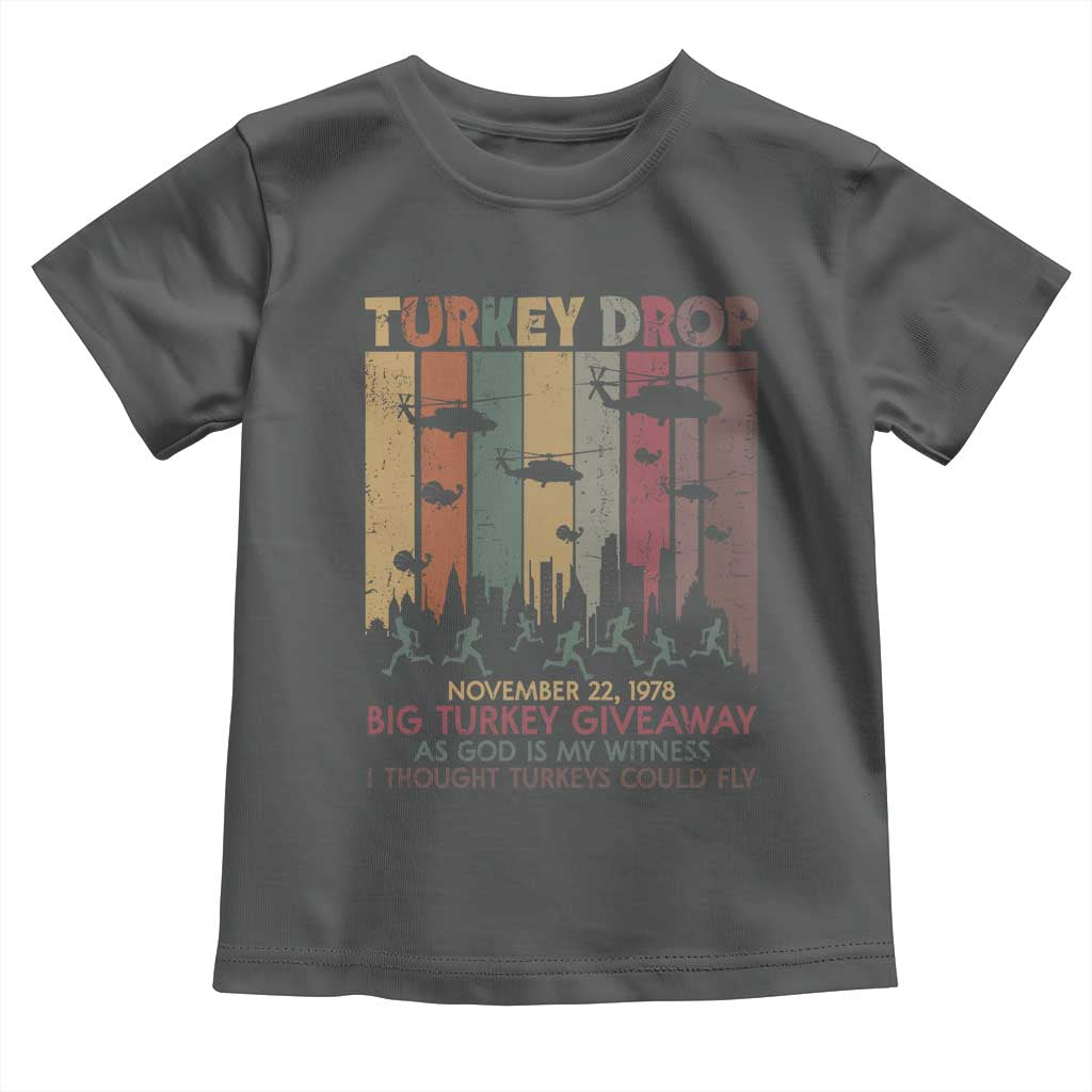 WKRP Turkey Drop Toddler T Shirt Retro First Annual WKRP Funny Thanksgiving Day - Wonder Print Shop